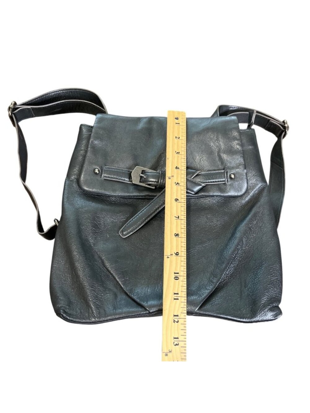 Aimee Kestenberg Black Leather Backpack Convertible Shoulder Bag - Picture 5 of 10